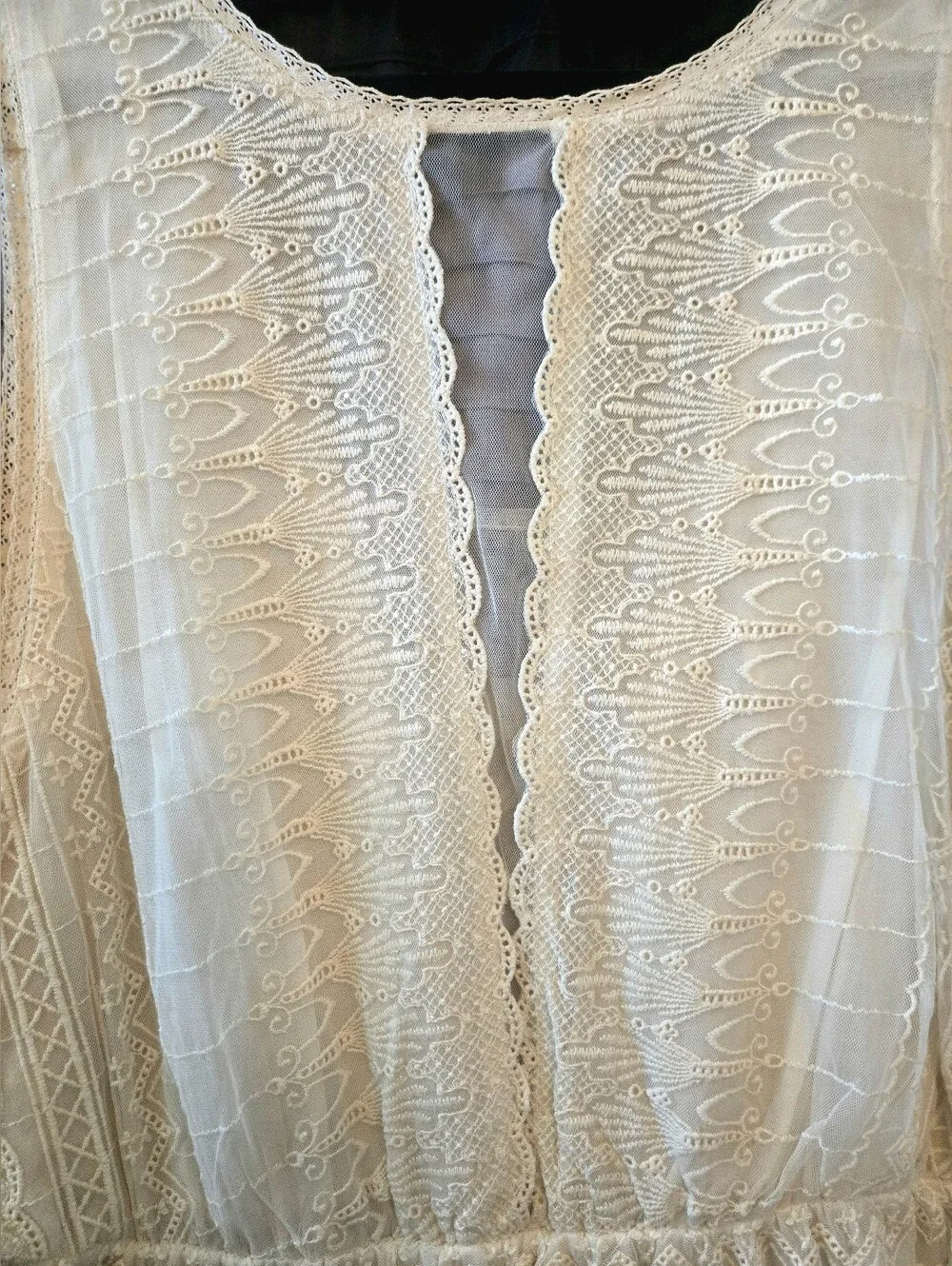 Free People Cream Lace Detail Dress